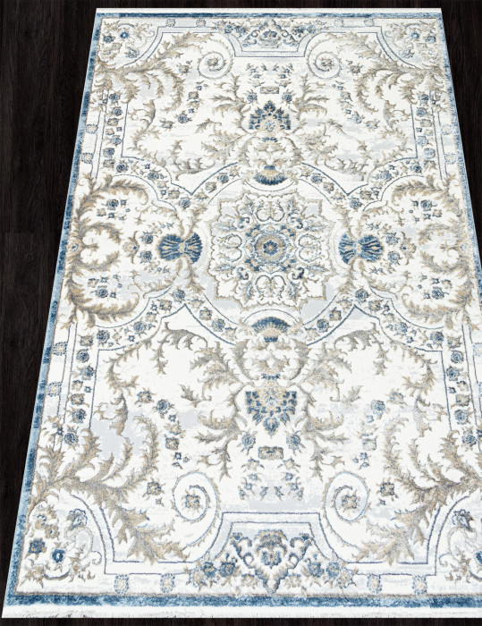 Ковер 00765A - D.BLUE FDY / CREAM HB - Прямоугольник - коллекция SAHARA