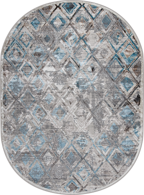 Ковер 37910A oval BLUE FLS / BEIGE FLS