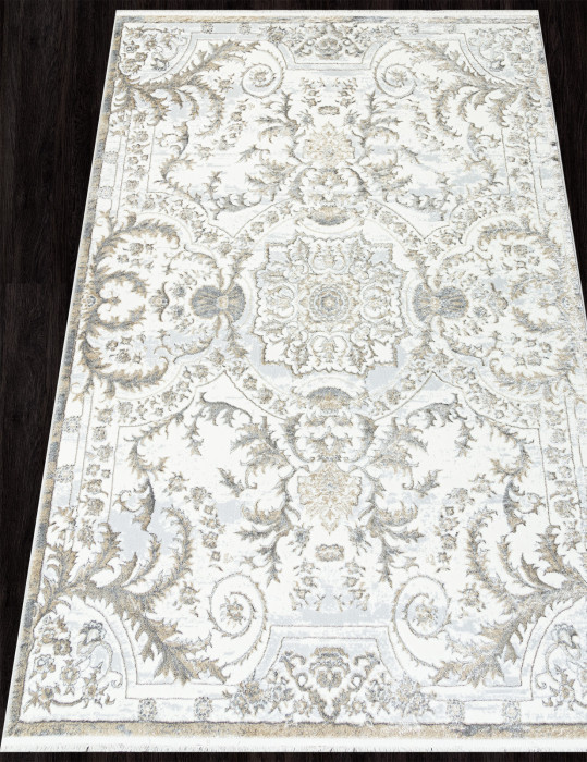 Ковер 00765A - GREY FDY / CREAM HB - Прямоугольник - коллекция SAHARA