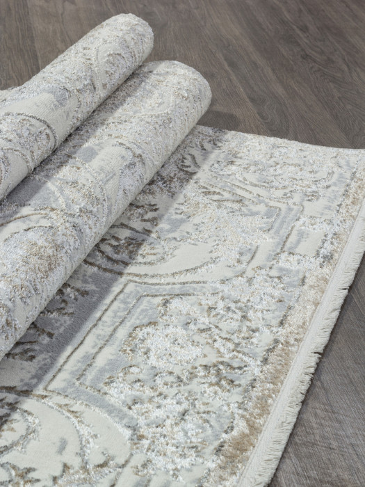 Ковер 00765A - GREY FDY / CREAM HB - Прямоугольник - коллекция SAHARA