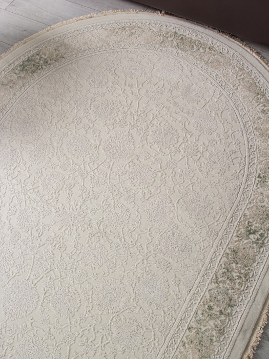 Ковер 35897Y - CREAM / CREAM - Овал - коллекция JASMINE