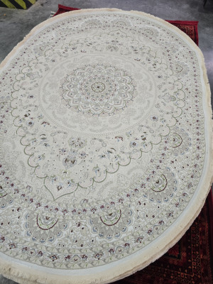 Ковер 38860A oval WHITE / WHITE