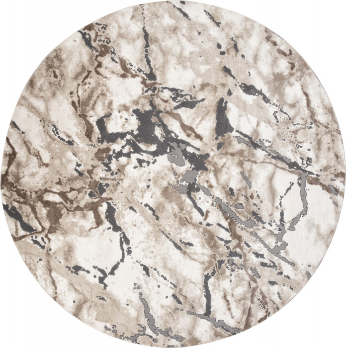 Ковер 03819A - GREY / BROWN - Круг - коллекция ARMINA