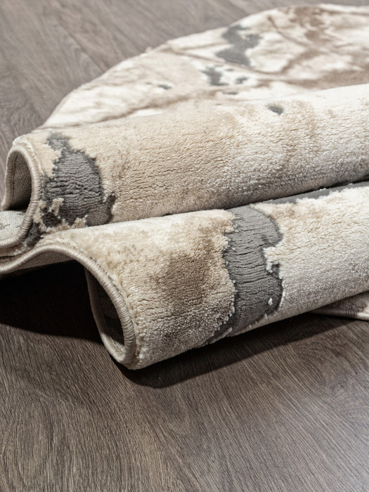 Ковер 03819A - GREY / BROWN - Круг - коллекция ARMINA