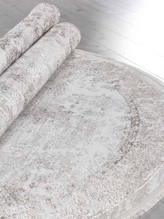 Ковер L252A - CREAM SHRINK / VIZON FDY - Овал - коллекция EFSAN