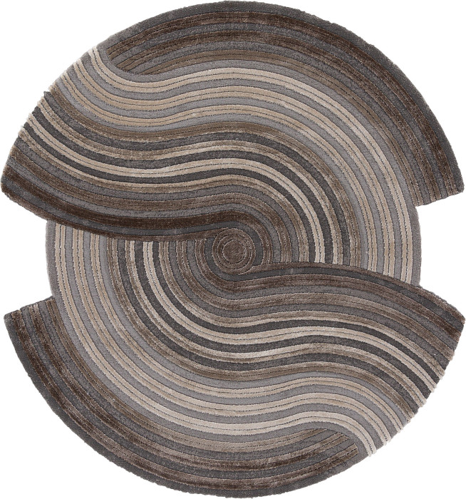 Ковер 00835C - GREY / BROWN - Круг - коллекция SAFIR