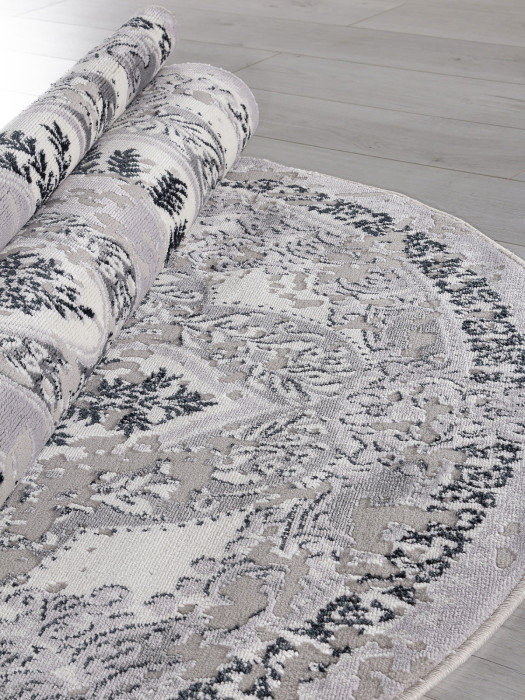 Ковер F290 - DARK GRAY - Овал - коллекция PALERMO