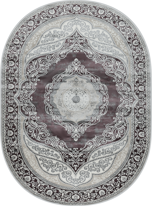 Ковер 36868J oval L.GREY / LILA