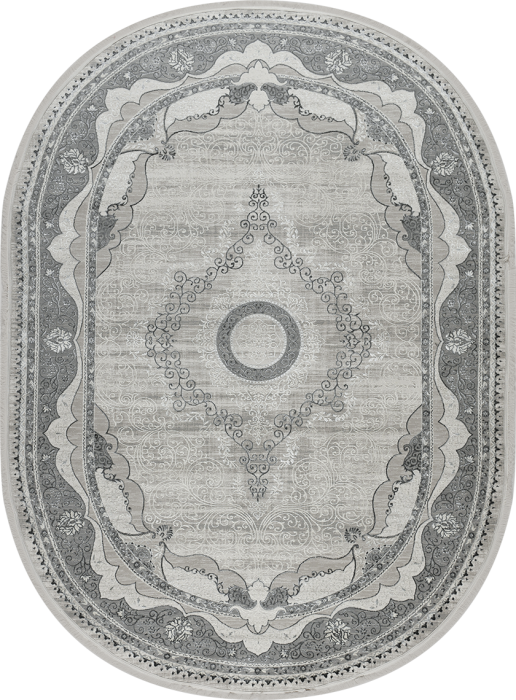 Ковер 36564A oval GREY / GREY