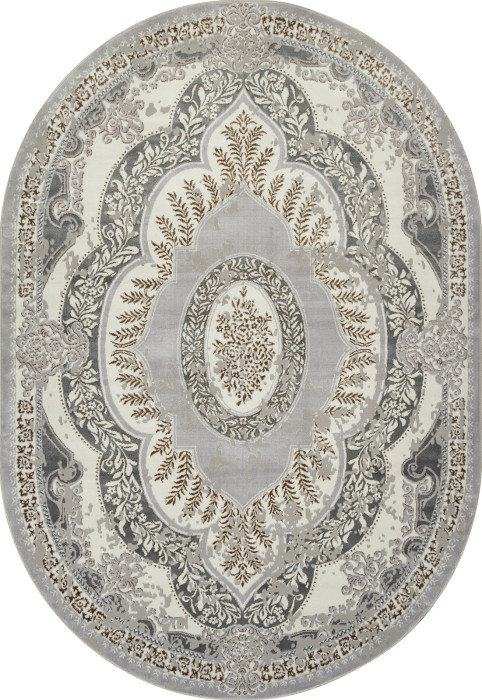 Ковер F290 - GRAY-GREEN - Овал - коллекция PALERMO