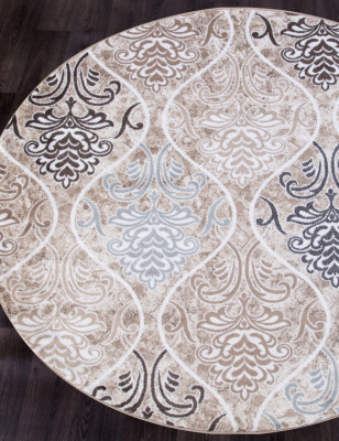 Ковер d310 - CREAM-BROWN - Круг - коллекция VALENCIA DELUXE