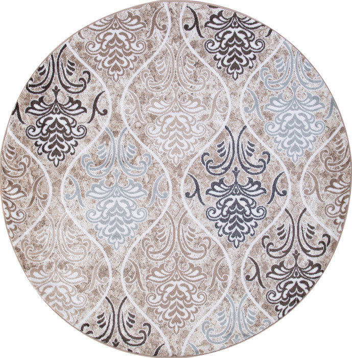 Ковер d310 - CREAM-BROWN - Круг - коллекция VALENCIA DELUXE