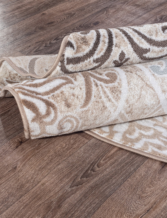 Ковер d310 - CREAM-BROWN - Круг - коллекция VALENCIA DELUXE