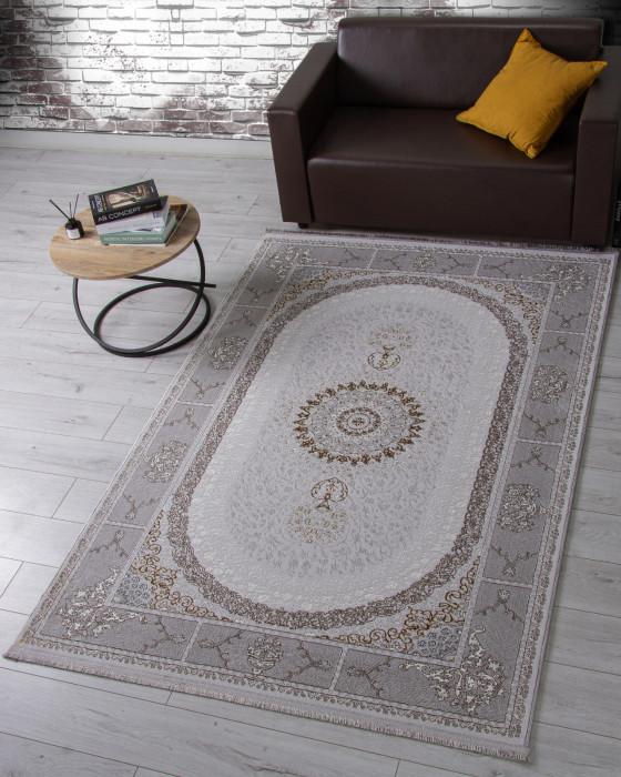 Ковер A053B - LIGHT GREY SHRINK / LIGHT GREY SHRINK - Прямоугольник - коллекция ZARINA