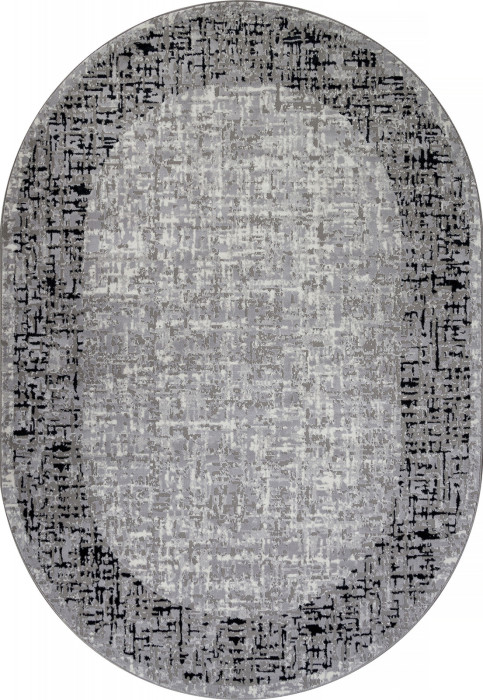 Ковер F292 - DARK GRAY - Овал - коллекция PALERMO