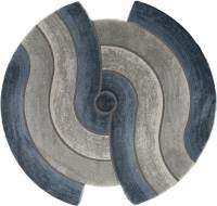 Ковер SAFIR ( САФИР ) 00836T - GREY / BLUE ( Круг )