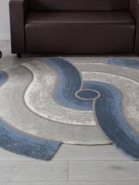 Ковер SAFIR ( САФИР ) 00836T - GREY / BLUE ( Круг )