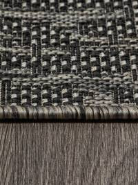 Ковер KAIR ( КАИР) S136 - BLACK-GRAY ( Овал )