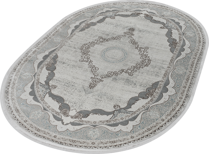 Ковер 36564A oval L.BEIGE / BLUE