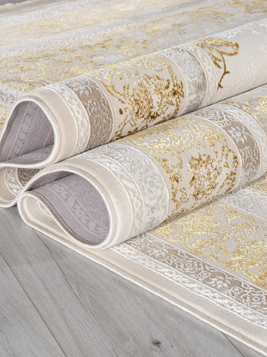Ковер A064A - CREAM / GOLD FDY - Прямоугольник - коллекция ZARINA