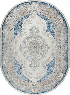Ковер 36925A oval BLUE / BLUE