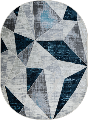 Ковер 37515A oval BLUE FLS / L.GREY