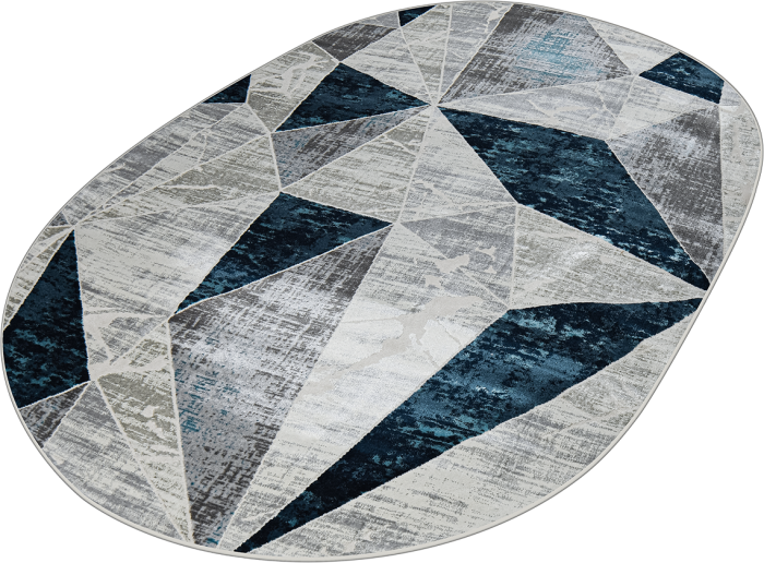 Ковер 37515A oval BLUE FLS / L.GREY