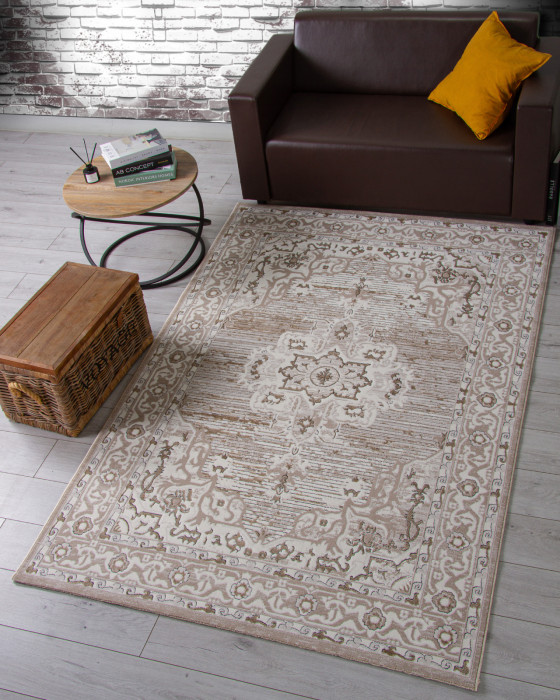 Ковер 04089A - CREAM HB / LIGHT GRI HB - Прямоугольник - коллекция NOVA