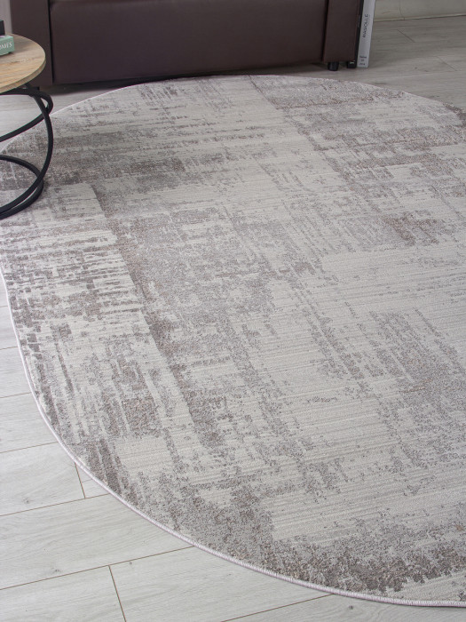 Ковер F237 - GRAY-BEIGE - Овал - коллекция GRAFF
