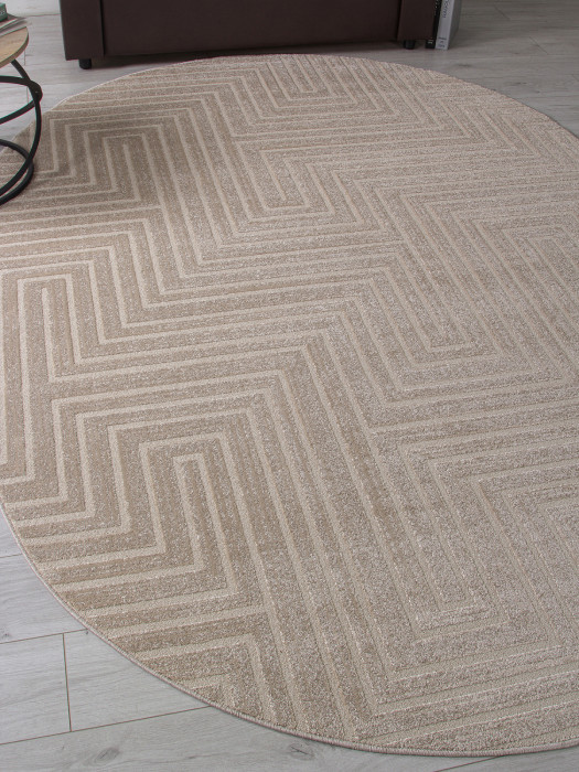 Ковер F412 - LIGHT BEIGE - Овал - коллекция DIOS