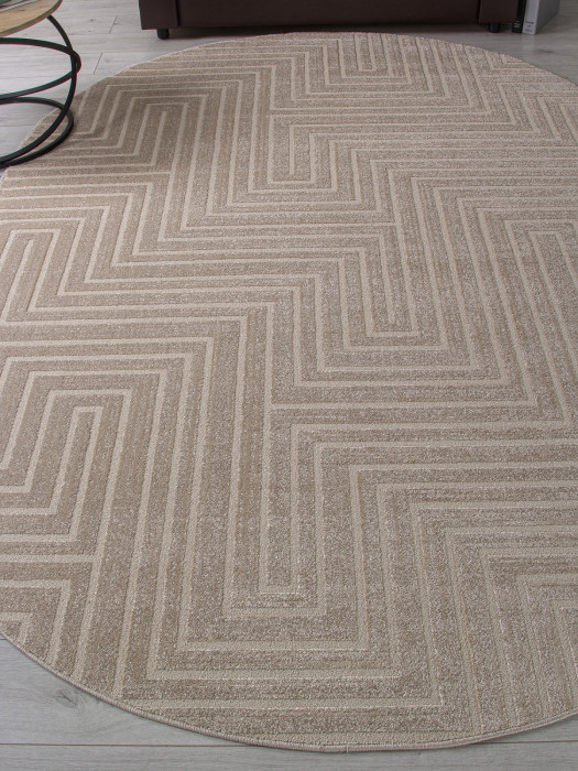 Ковер F412 - LIGHT BEIGE - Овал - коллекция DIOS
