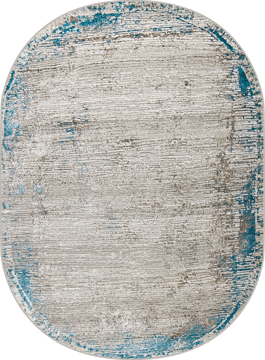 Ковер 38548A oval BLUE FLS / CREAM FLS