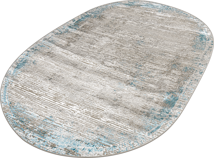 Ковер 38548A oval BLUE FLS / CREAM FLS