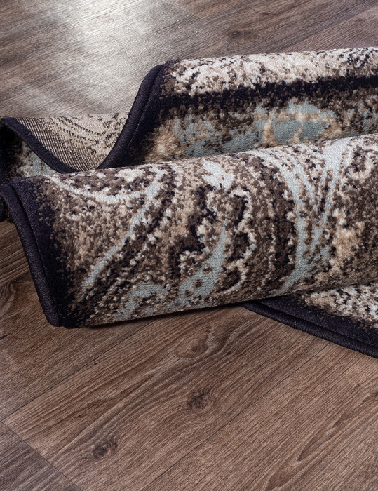 Ковер d328 - BROWN - Круг - коллекция VALENCIA DELUXE