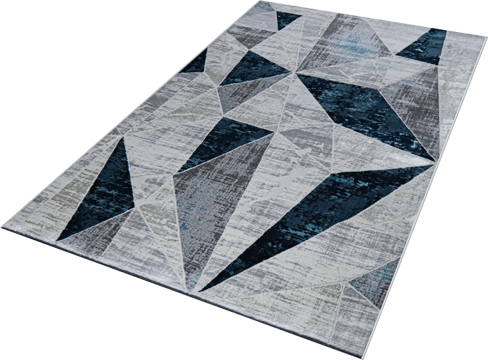 Ковер 37515A r BLUE FLS / L.GREY