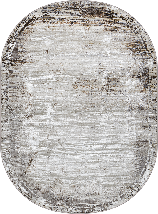 Ковер 38548A oval BROWN FLS / CREAM FL