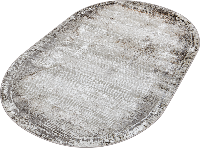 Ковер 38548A oval BROWN FLS / CREAM FL