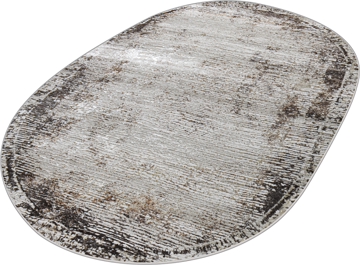 Ковер 38548A oval BROWN FLS / CREAM FL