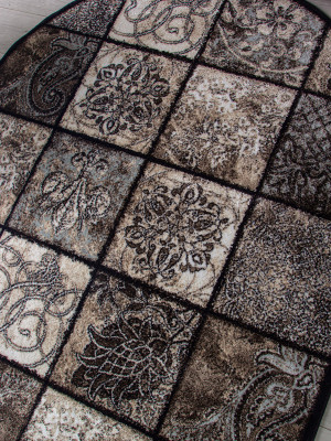 Ковер d328 - BROWN - Овал - коллекция VALENCIA DELUXE