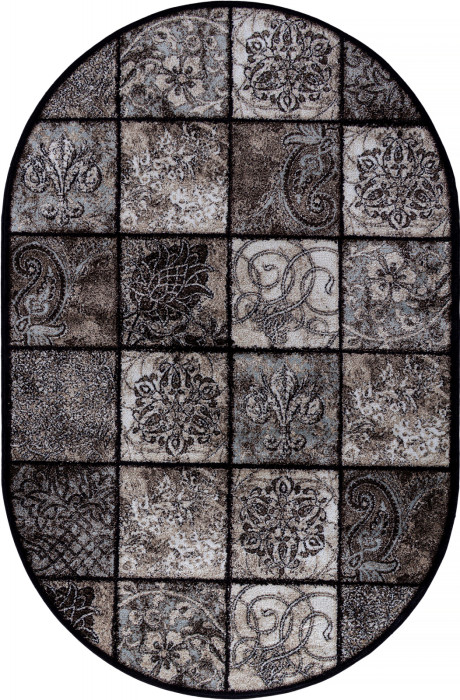 Ковер d328 - BROWN - Овал - коллекция VALENCIA DELUXE
