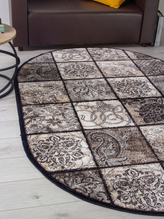 Ковер d328 - BROWN - Овал - коллекция VALENCIA DELUXE