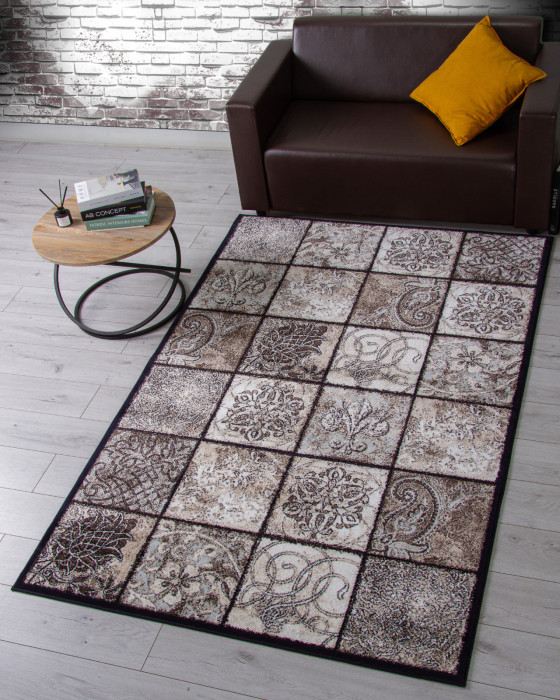 Ковер d328 - BROWN - Прямоугольник - коллекция VALENCIA DELUXE