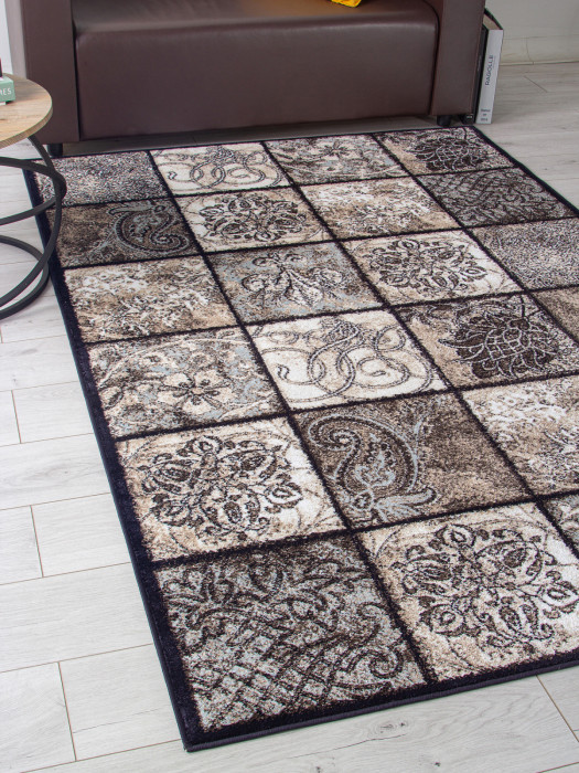 Ковер d328 - BROWN - Прямоугольник - коллекция VALENCIA DELUXE