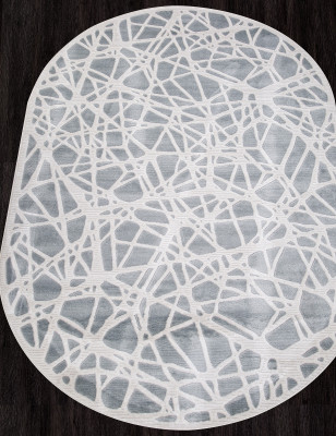 Ковер D967 - BLUE-CREAM - Овал - коллекция MIRANDA