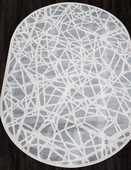 Ковер D967 - BLUE-CREAM - Овал - коллекция MIRANDA