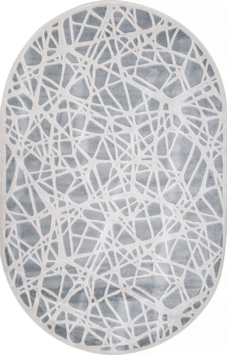 Ковер D967 - BLUE-CREAM - Овал - коллекция MIRANDA