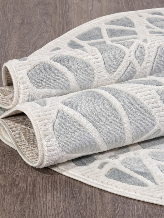 Ковер D967 - BLUE-CREAM - Овал - коллекция MIRANDA