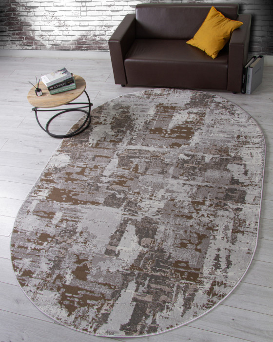 Ковер F238 - GRAY-BEIGE - Овал - коллекция GRAFF