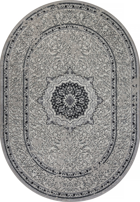 Ковер F294 - DARK GRAY - Овал - коллекция PALERMO