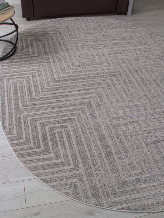 Ковер F412 - LIGHT GRAY - Овал - коллекция DIOS